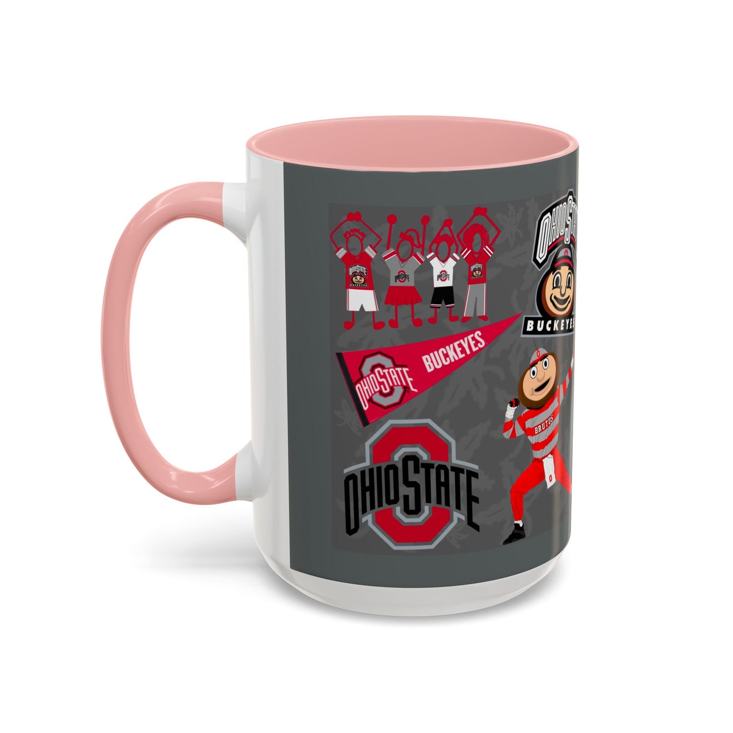Ohio State Buckeyes Accent Coffee Mug | Gift for Fans, Sports Lovers, College Alumni, Holiday Decorations, Game Day Essentials