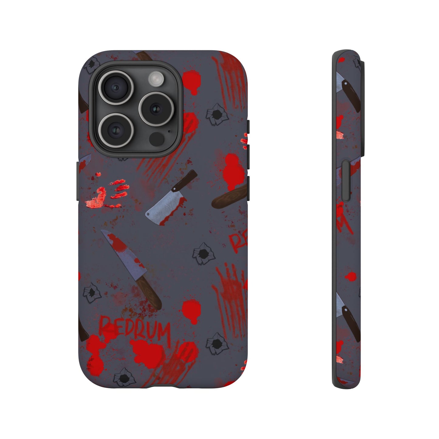 Blood Splatter Phone Case, Tough Case for Horror Fans, Halloween Accessory, Unique Gift for Gamers, Spooky Phone Cover
