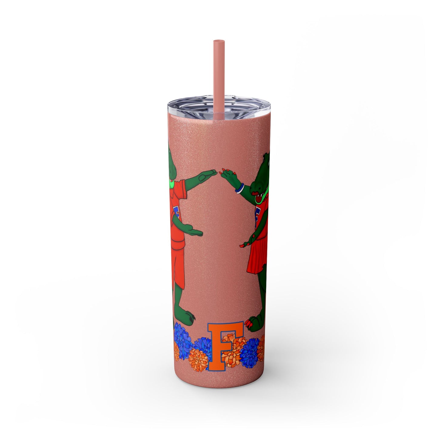 Florida Gators Skinny Tumbler with Straw | Perfect for Gifts, Sports Events, Tailgating, Summer Drinks, Eco-Friendly Hydration