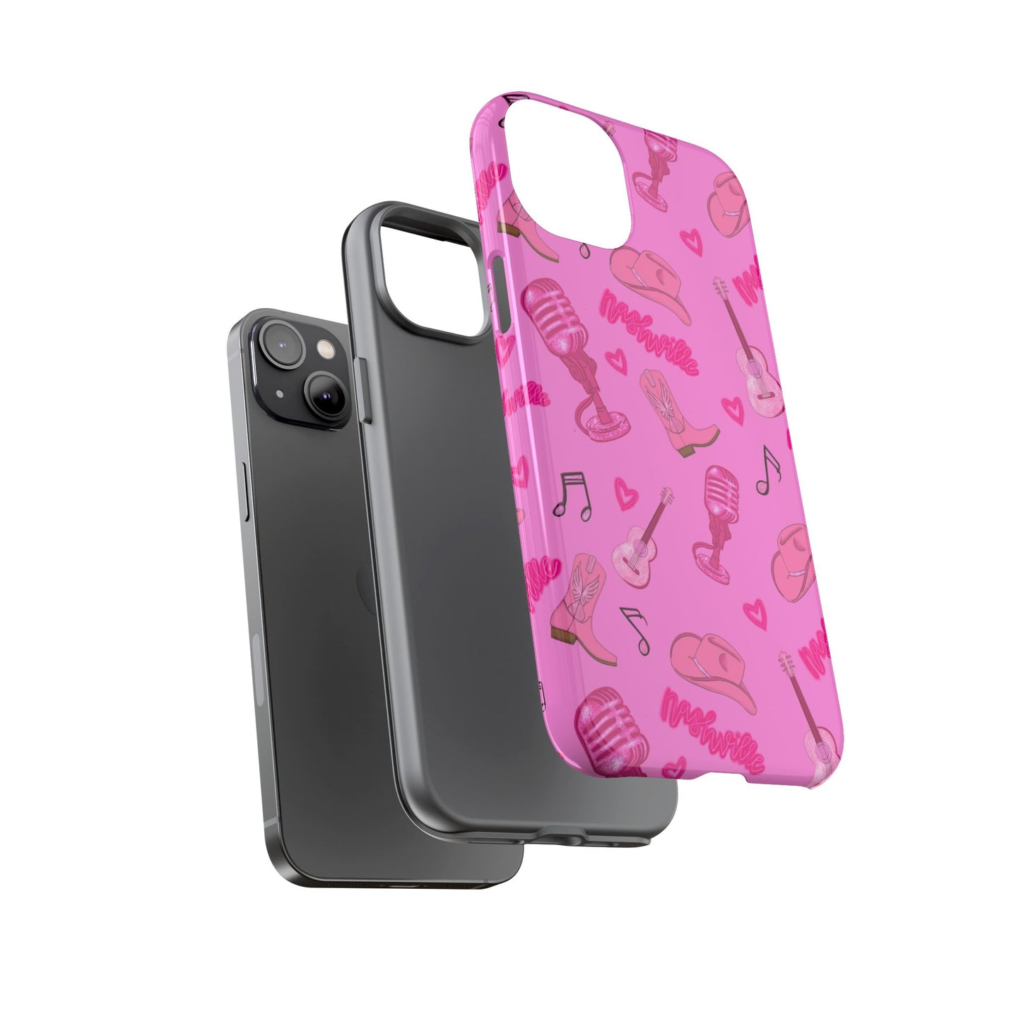 Pink Music Cases for Tough Love, Music Lover Gift, Phone Accessories, Cute Phone Covers, Stylish Cases for Women