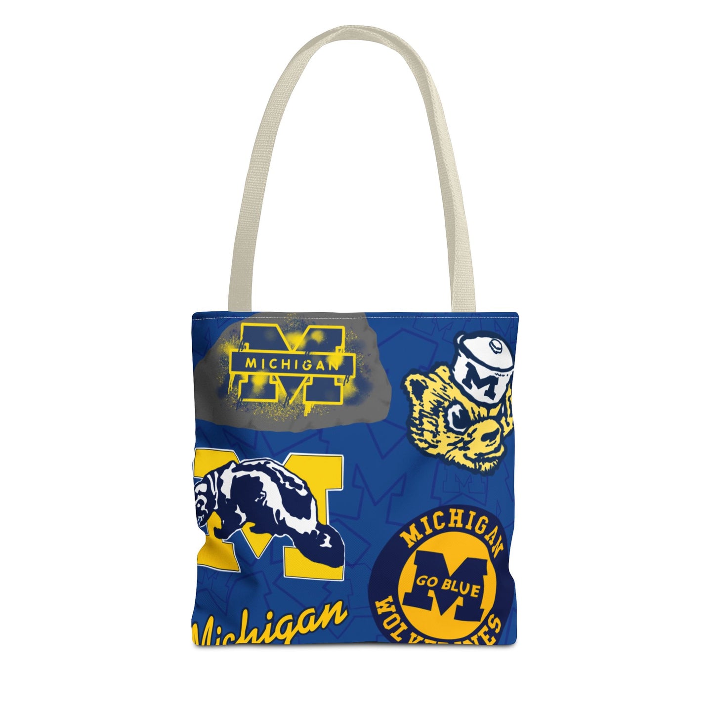 Michigan Spirit Tote Bag, College Student Gift, Game Day Accessory, Team Pride, Sports Tote, University of Michigan