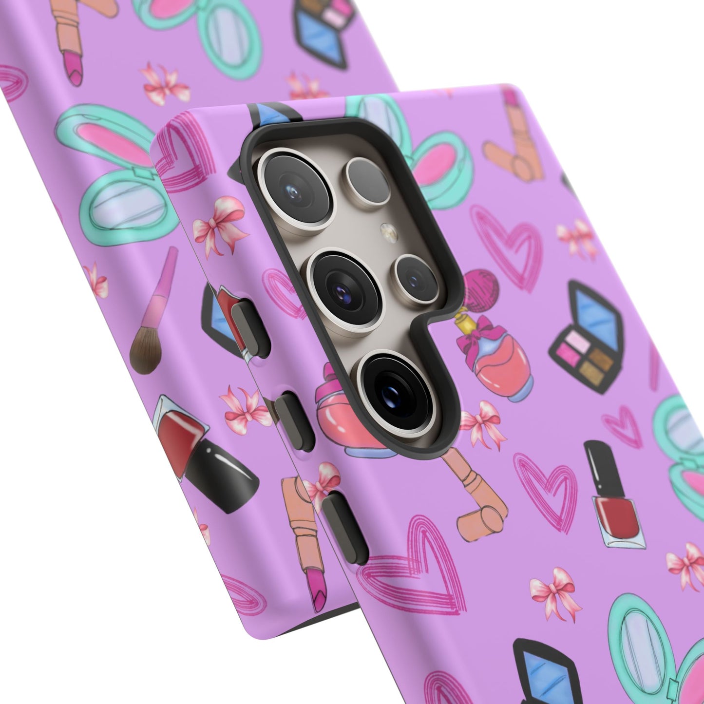 Cute Makeup Phone Case, Tough Cases, Cosmetic Lover Gift, Makeup Junkie Accessory, Beauty Phone Cover, Fun Design for Her