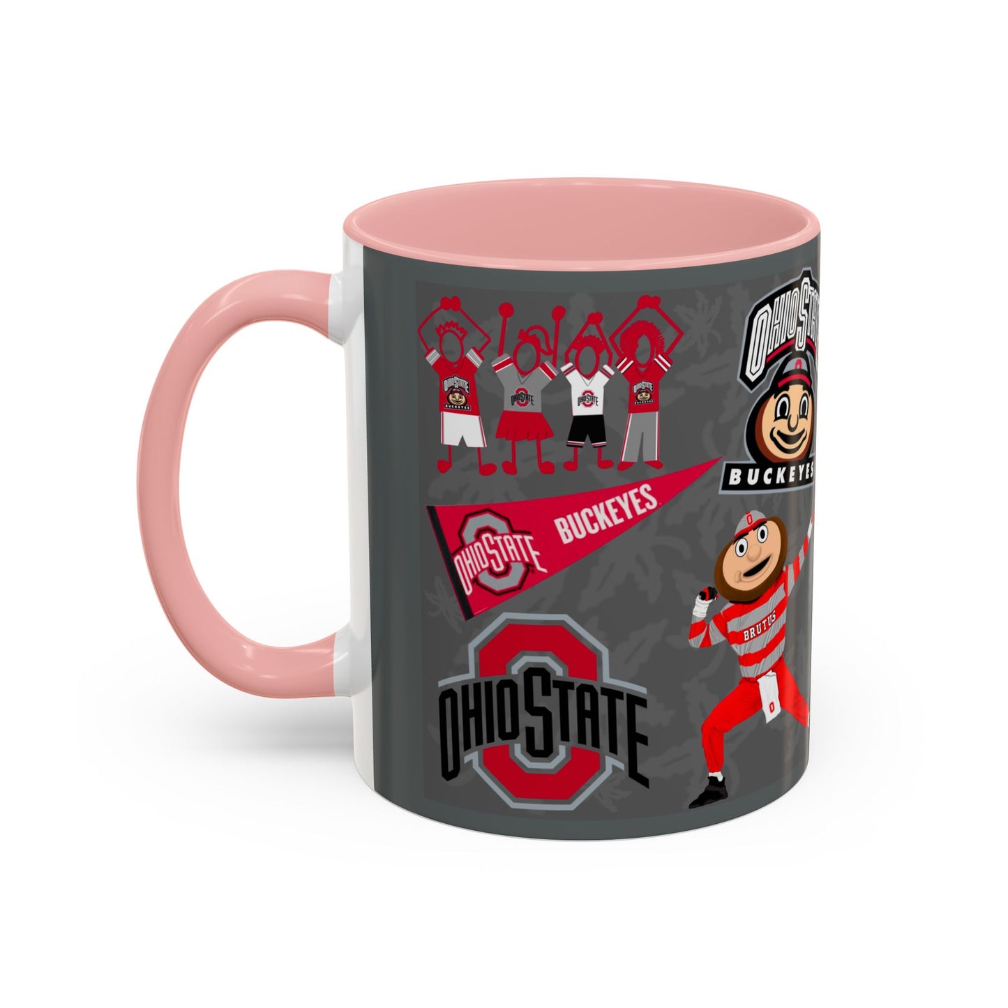 Ohio State Buckeyes Accent Coffee Mug | Gift for Fans, Sports Lovers, College Alumni, Holiday Decorations, Game Day Essentials