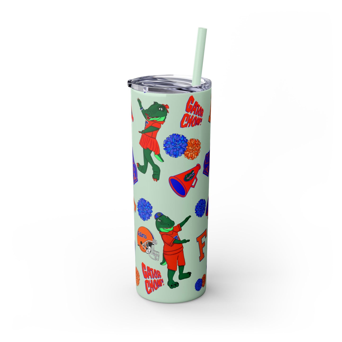 Florida Gators Spirit Skinny Tumbler - 20oz, Perfect for Game Day, Alumni Gifts, Sports Parties, Custom Drinkware, Florida Fan Merch