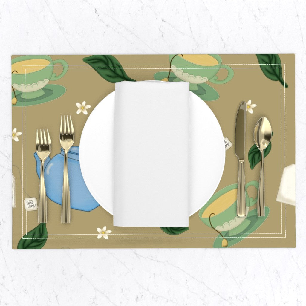 Tea Time Repeating Pattern Table Placemats