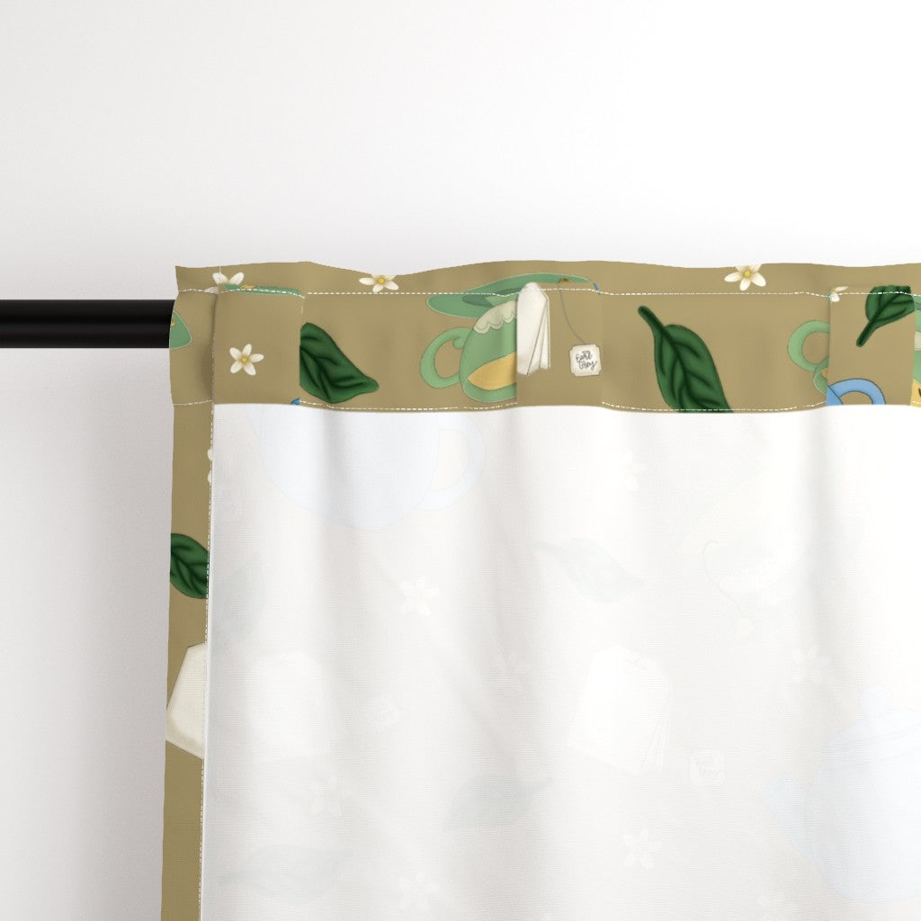 Tea Time Repeating Pattern Curtains