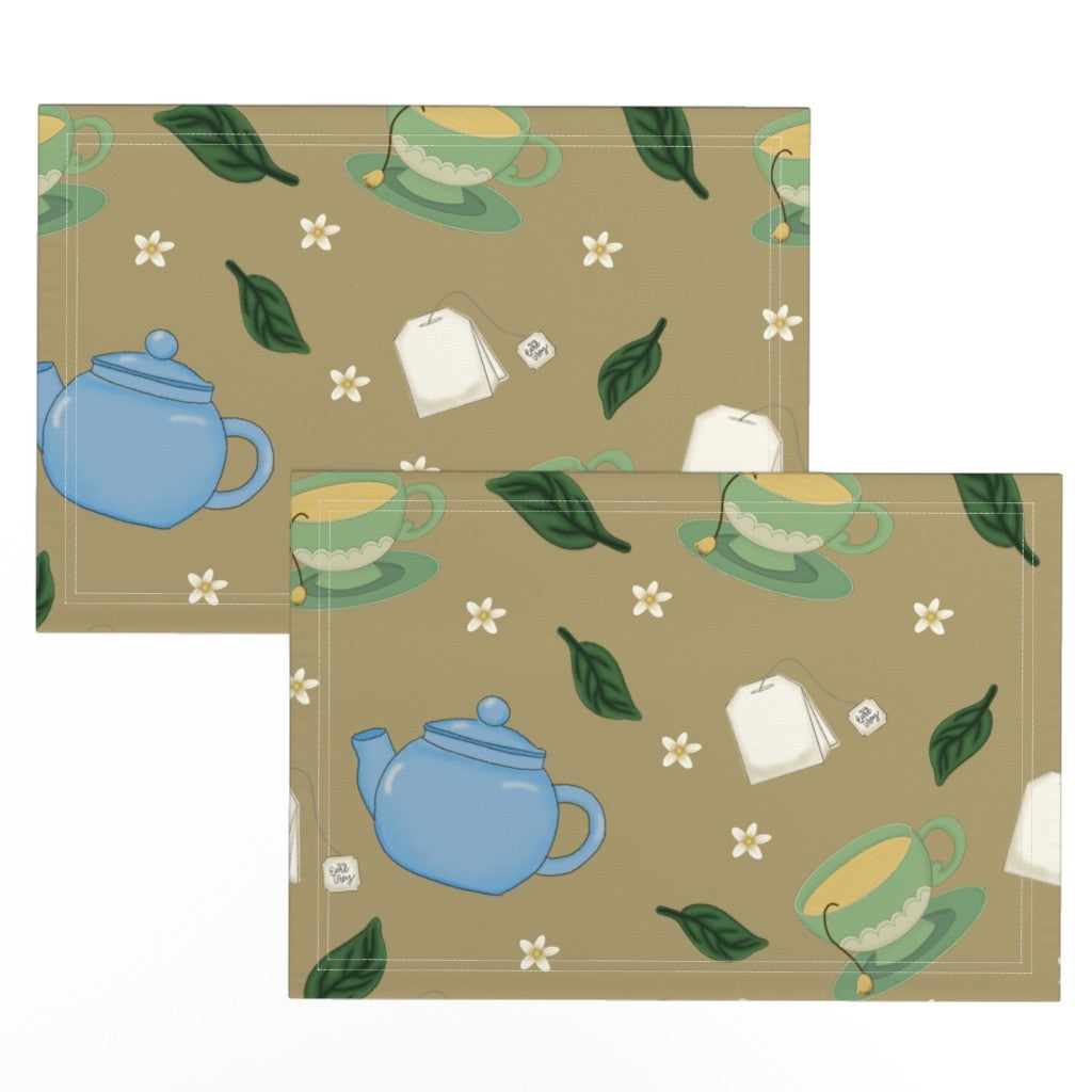 Tea Time Repeating Pattern Table Placemats