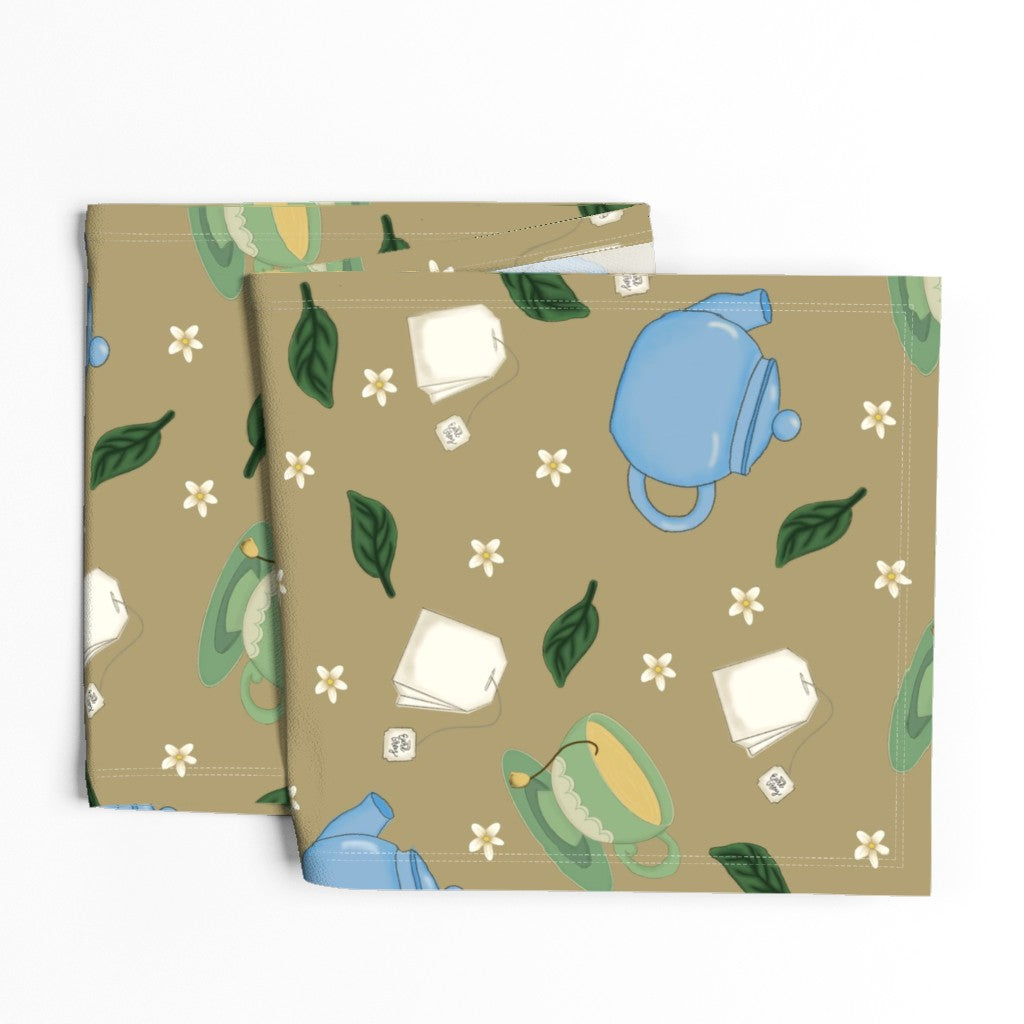 Tea Time Repeating Pattern Table Runner