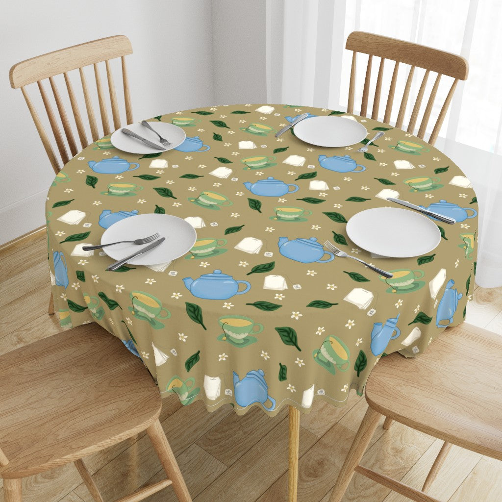 Tea Time Repeating Pattern Tablecloth