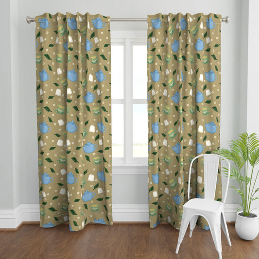 Tea Time Repeating Pattern Curtains