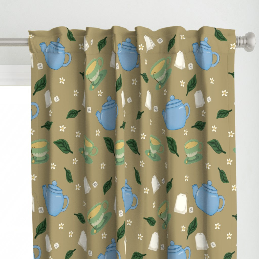 Tea Time Repeating Pattern Curtains