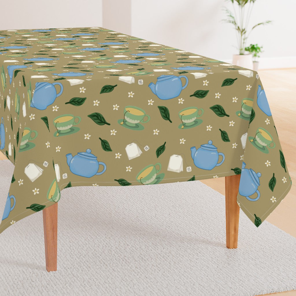 Tea Time Repeating Pattern Tablecloth