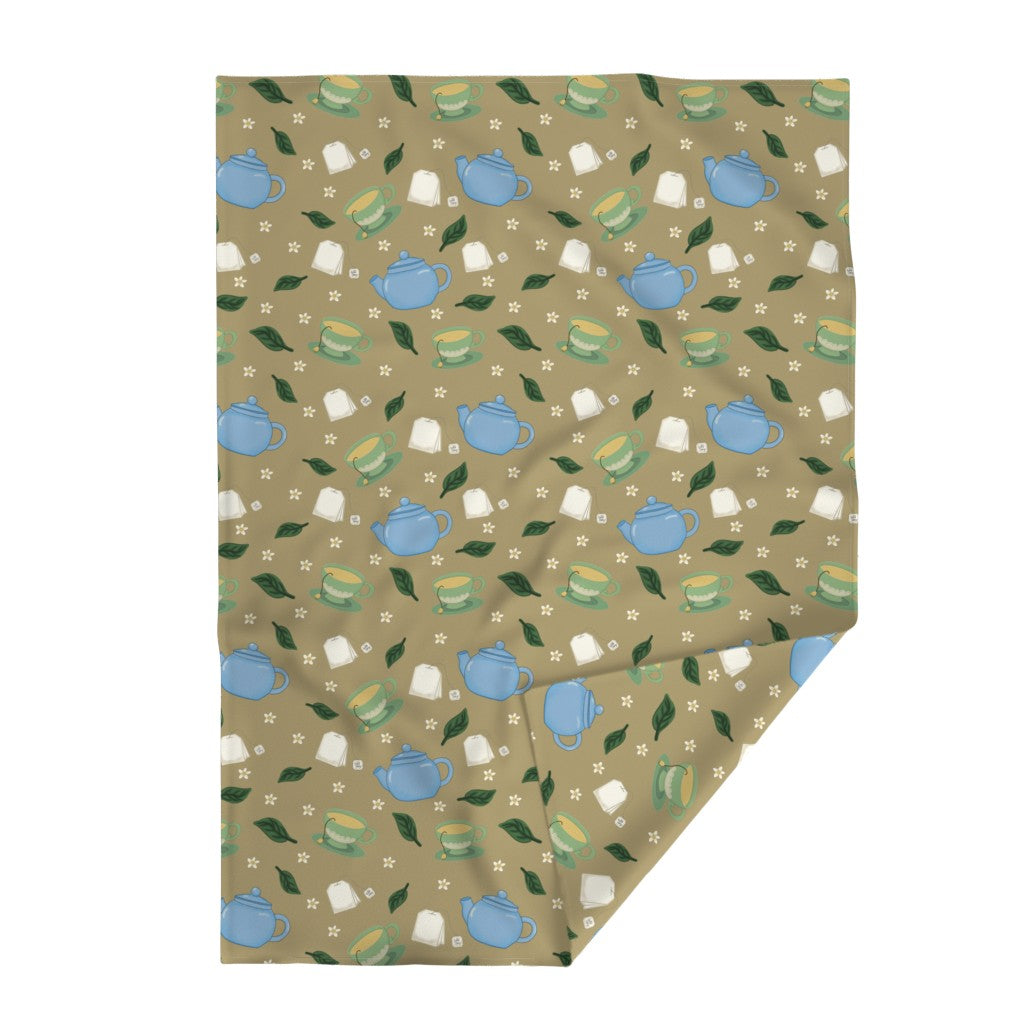 Tea Time Repeating Pattern Throw Blanket