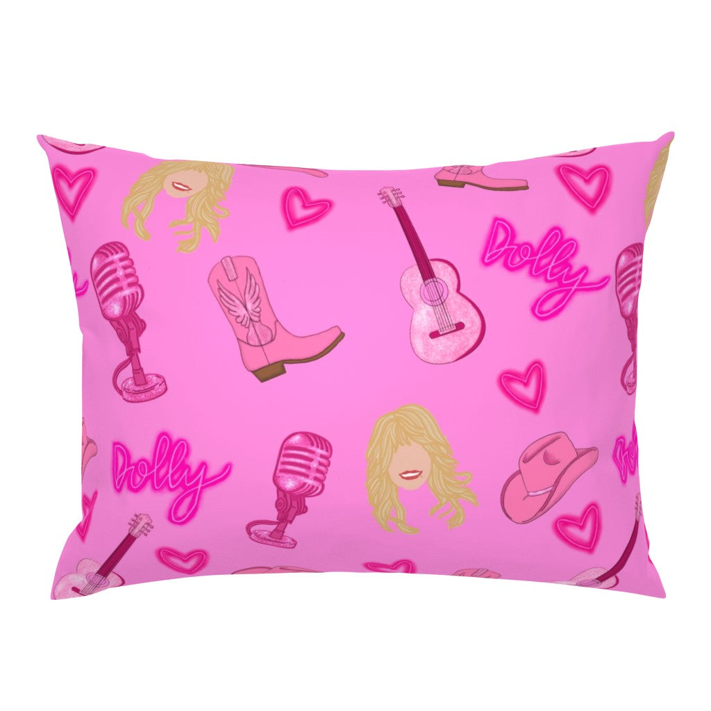 Dolly Parton Inspired "Dolly" Pattern Pillow Sham