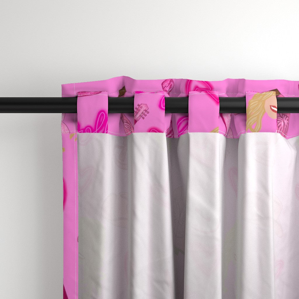 Dolly Parton Inspired "Dolly" Repeating Pattern Curtains