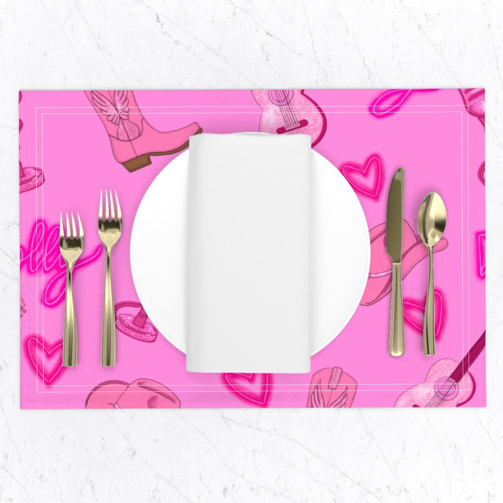 Dolly Parton Inspired "Dolly" Pattern Table Placemats
