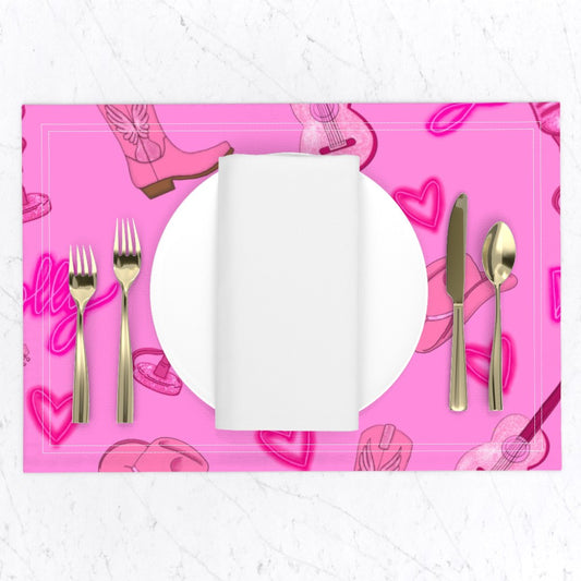 Dolly Parton Inspired "Dolly" Pattern Table Placemats