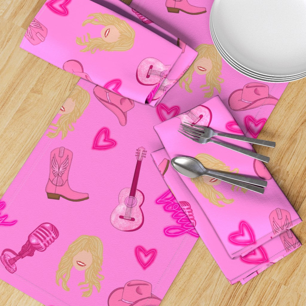 Dolly Parton Inspired "Dolly" Repeating Pattern Table Runner