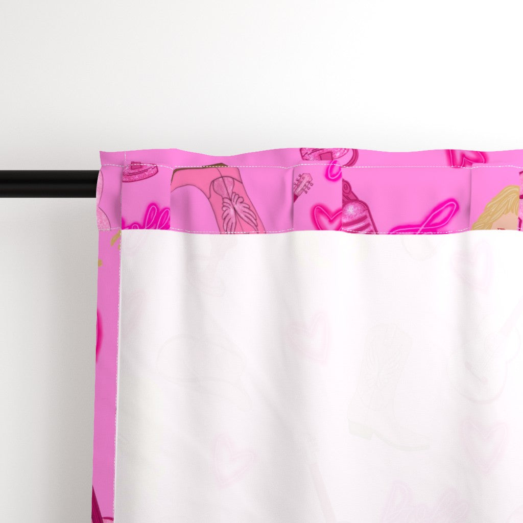 Dolly Parton Inspired "Dolly" Repeating Pattern Curtains