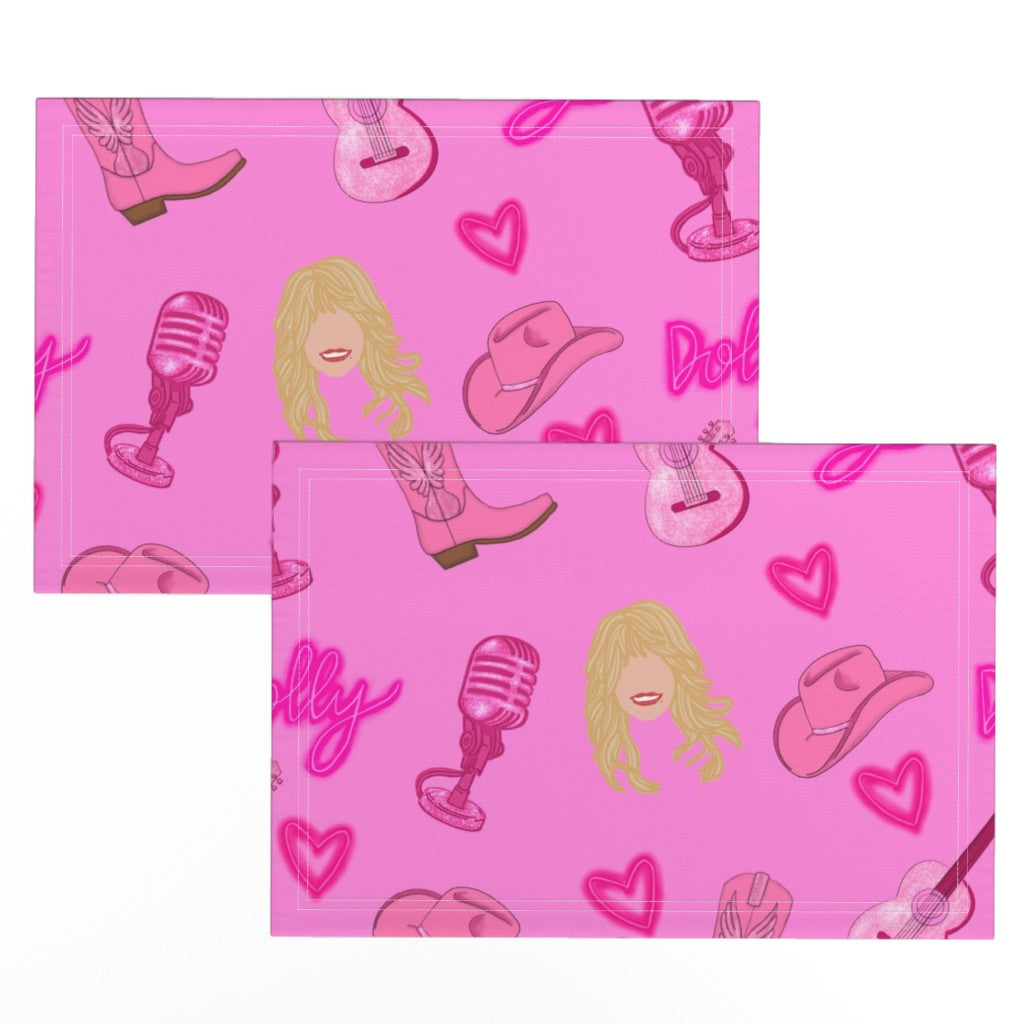 Dolly Parton Inspired "Dolly" Pattern Table Placemats