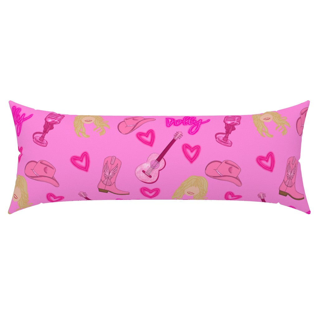 Dolly Parton inspired "Dolly" Repeating Pattern Throw Pillow