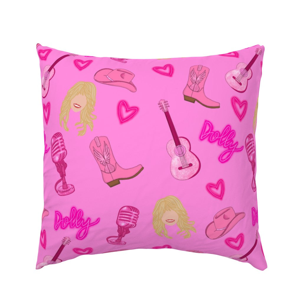 Dolly Parton Inspired "Dolly" Pattern Pillow Sham