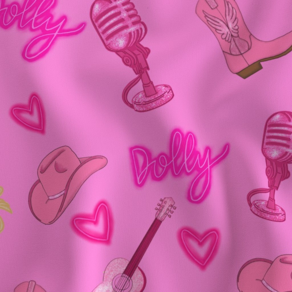 Dolly Parton inspired "Dolly" Repeating Pattern on Fabric by the Yard