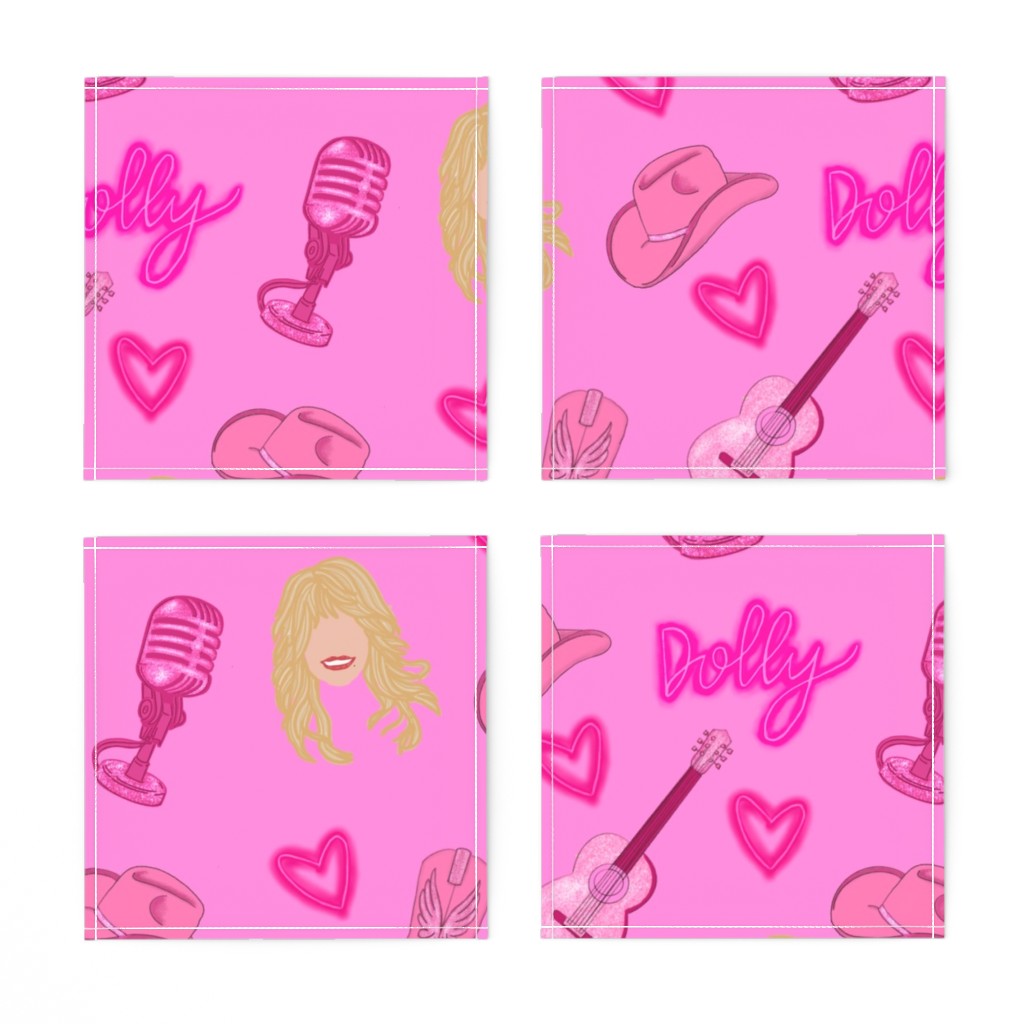 Dolly Parton "Dolly" Repeating Pattern Napkins