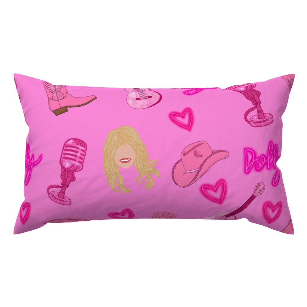 Dolly Parton inspired "Dolly" Repeating Pattern Throw Pillow