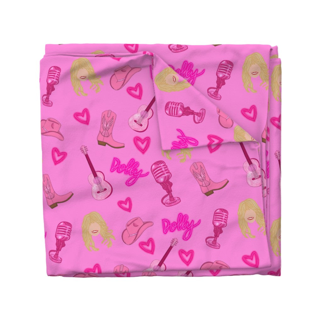 Dolly Parton "Dolly" Repeating Pattern Duvet Cover