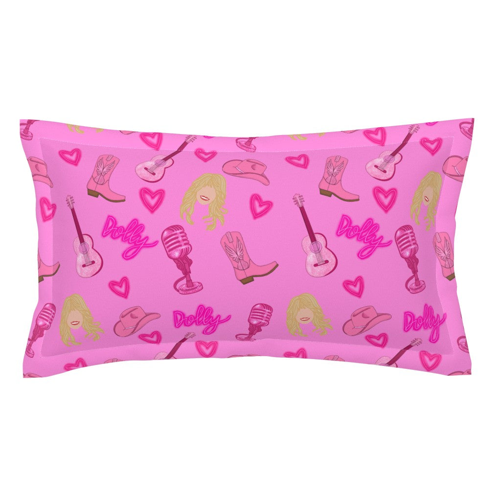 Dolly Parton Inspired "Dolly" Pattern Pillow Sham