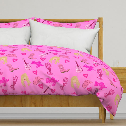 Dolly Parton "Dolly" Repeating Pattern Duvet Cover