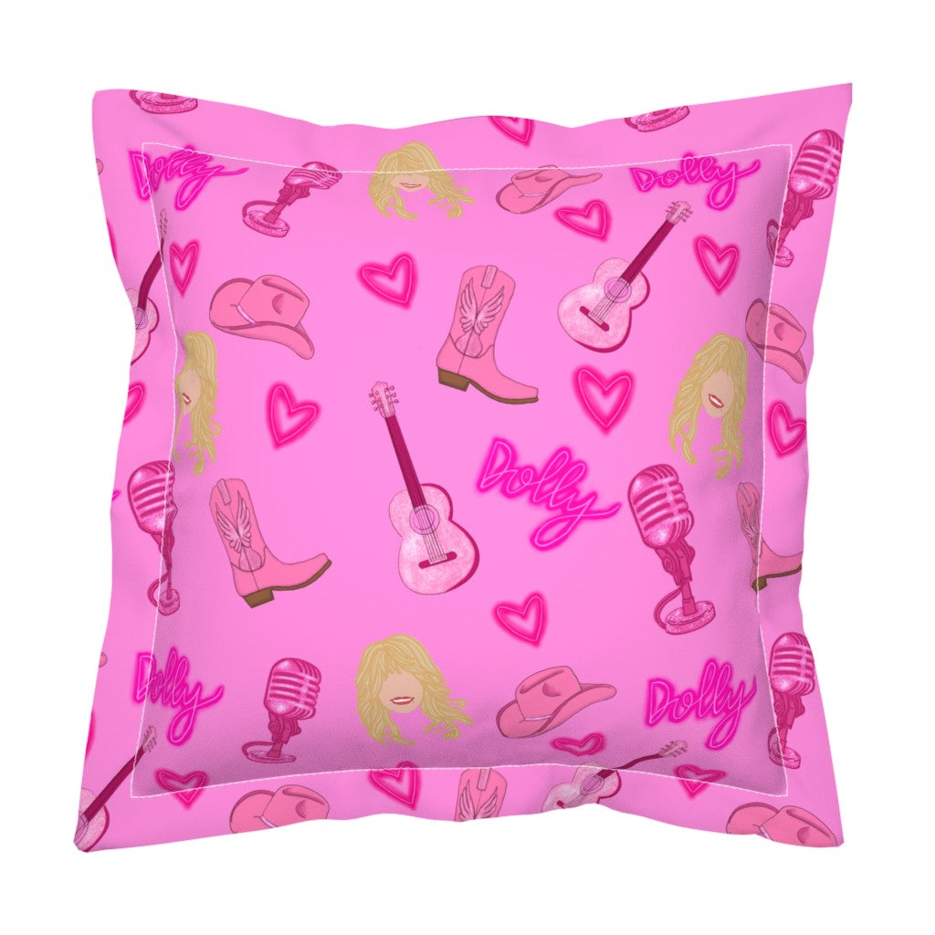 Dolly Parton Inspired "Dolly" Pattern Pillow Sham