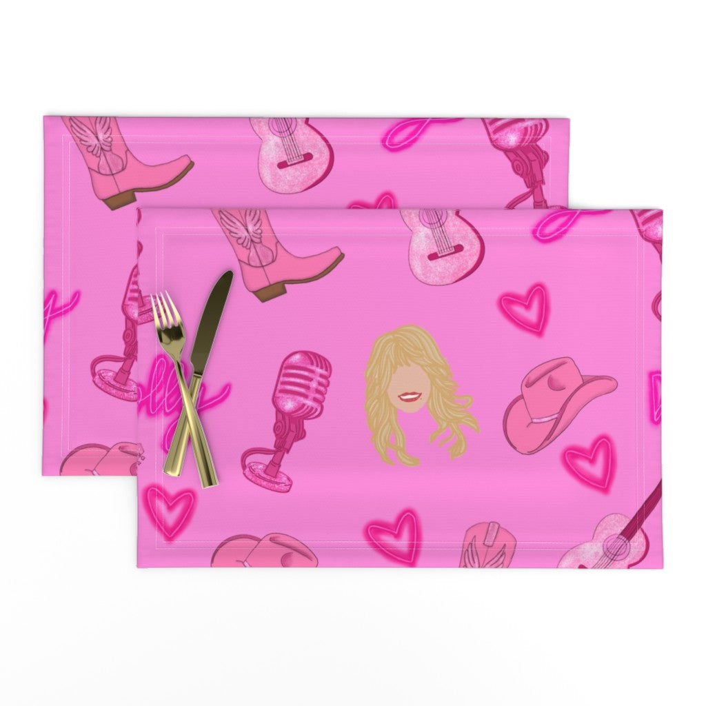 Dolly Parton Inspired "Dolly" Pattern Table Placemats