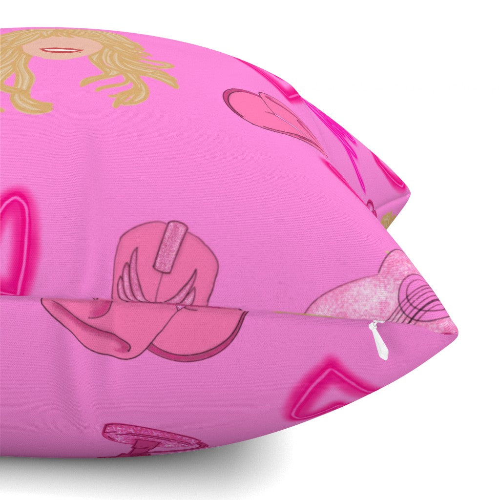 Dolly Parton inspired "Dolly" Repeating Pattern Throw Pillow