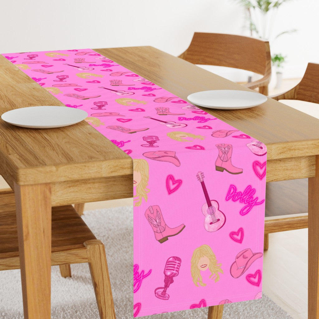 Dolly Parton Inspired "Dolly" Repeating Pattern Table Runner