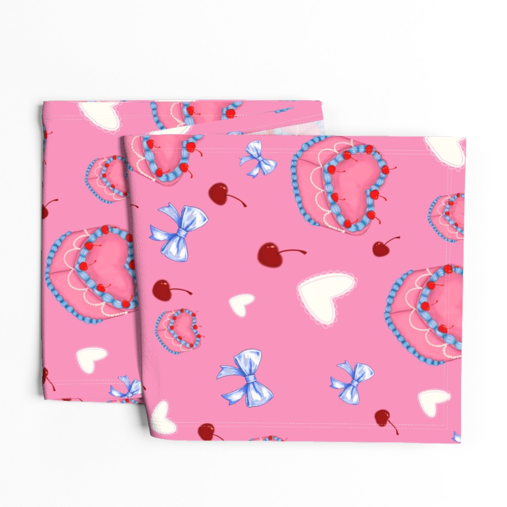 Cakes, Bows and Cherries Repeating Pattern Table Runner