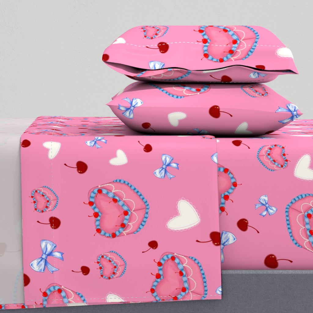 Cakes, Bow and Cherries Pattern Sheet Set