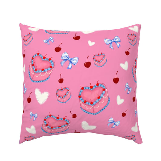 Cakes, Bows and Cherries Pattern Pillow Sham
