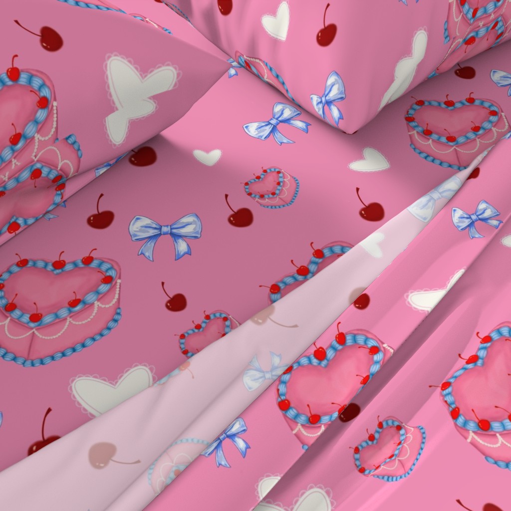 Cakes, Bow and Cherries Pattern Sheet Set