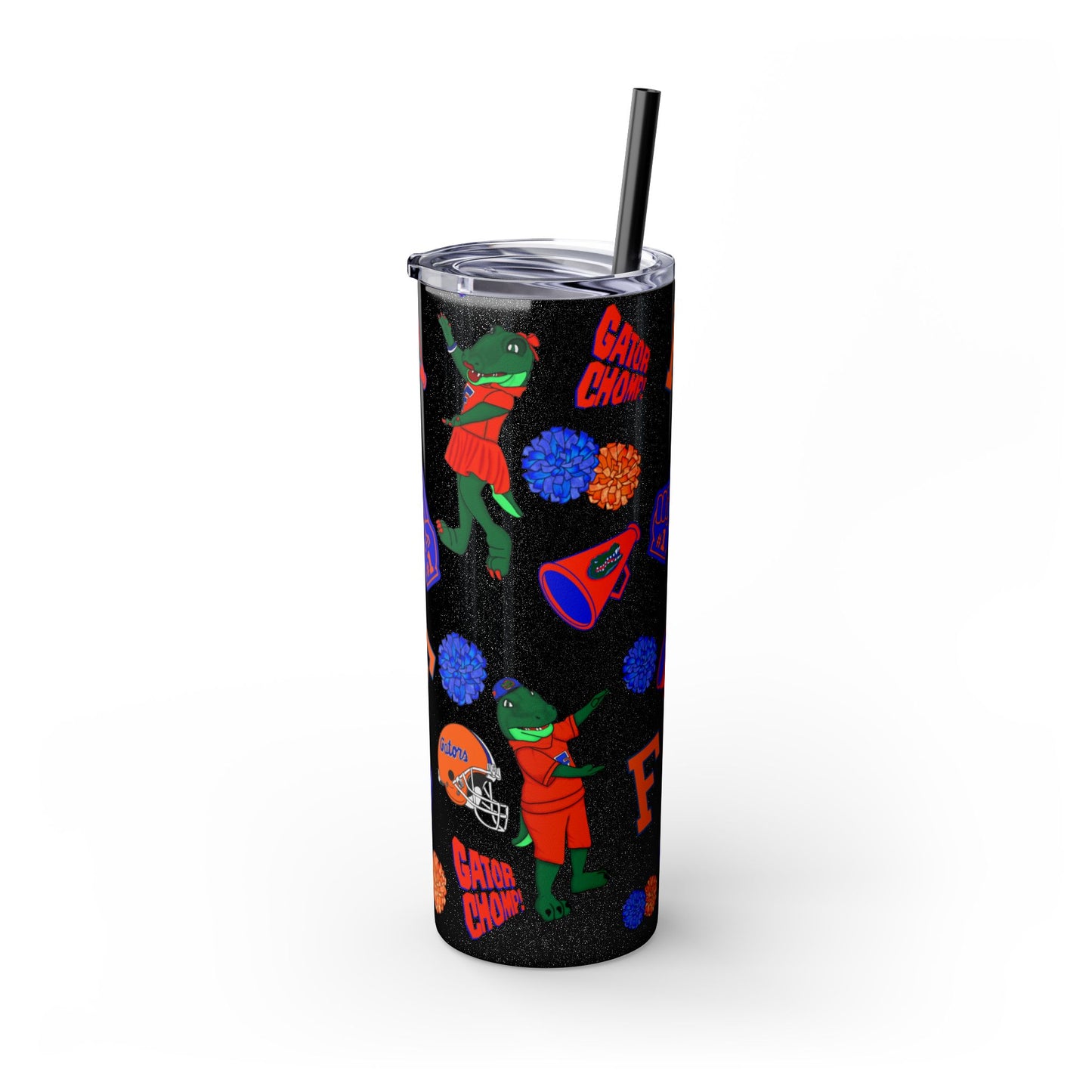 Florida Gators Spirit Skinny Tumbler - 20oz, Perfect for Game Day, Alumni Gifts, Sports Parties, Custom Drinkware, Florida Fan Merch
