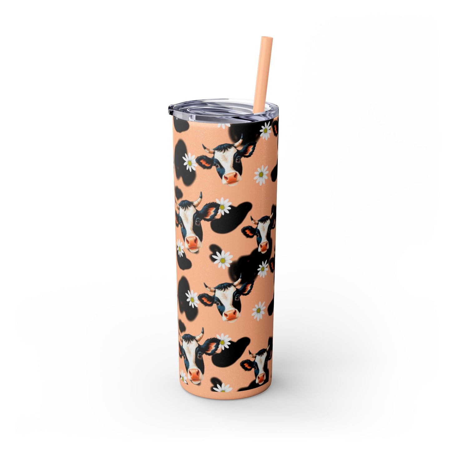 Charming Cow Print Tumbler with Straw, 20oz | Perfect for Cow Lovers, Unique Gift, Farmhouse Decor, Daily Hydration, Fun Drinkware