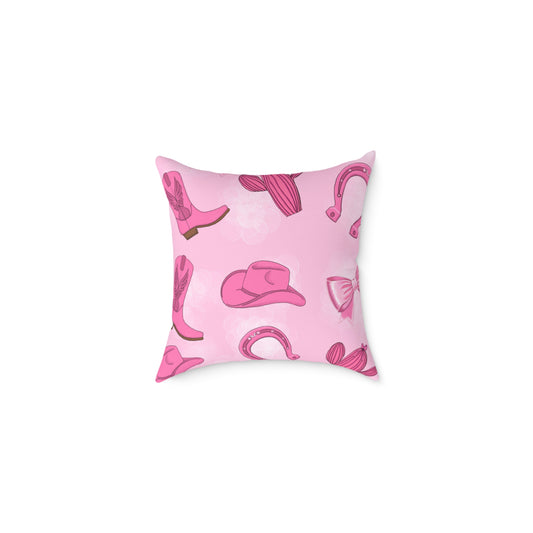 Cowgirl Chic Pillow, Western Decor, Country Style Cushion, Cozy Home Accent, Pink Cowboy Theme, Unique Gift for Rodeo Lovers