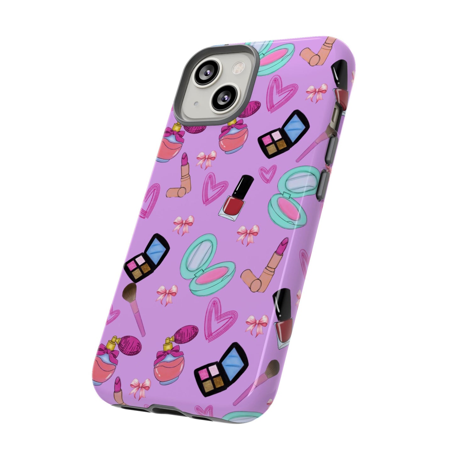 Cute Makeup Phone Case, Tough Cases, Cosmetic Lover Gift, Makeup Junkie Accessory, Beauty Phone Cover, Fun Design for Her