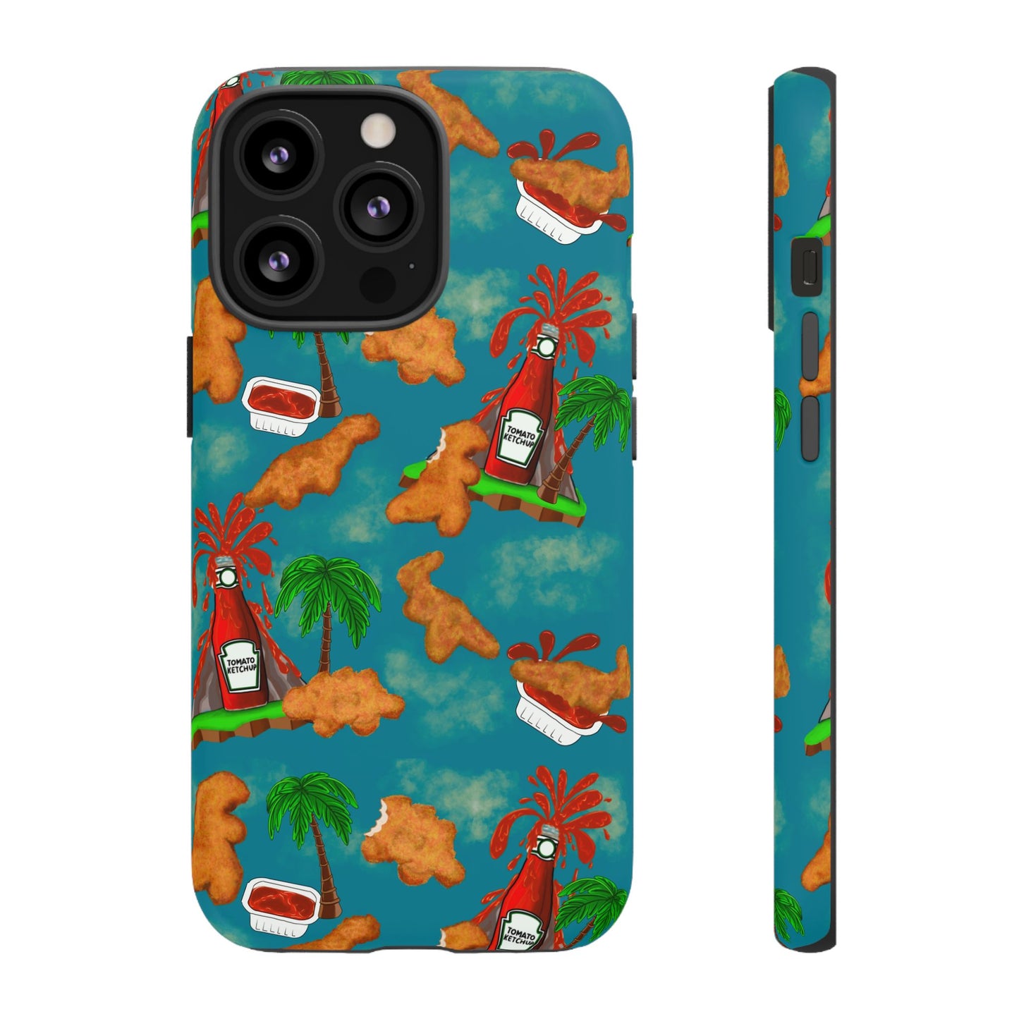 Dino Nuggets Phone Case - Tropical Vibes & Humor, Perfect Gift for Friends, Summer BBQ, Beach Lovers, Unique Accessory, Tough Cases