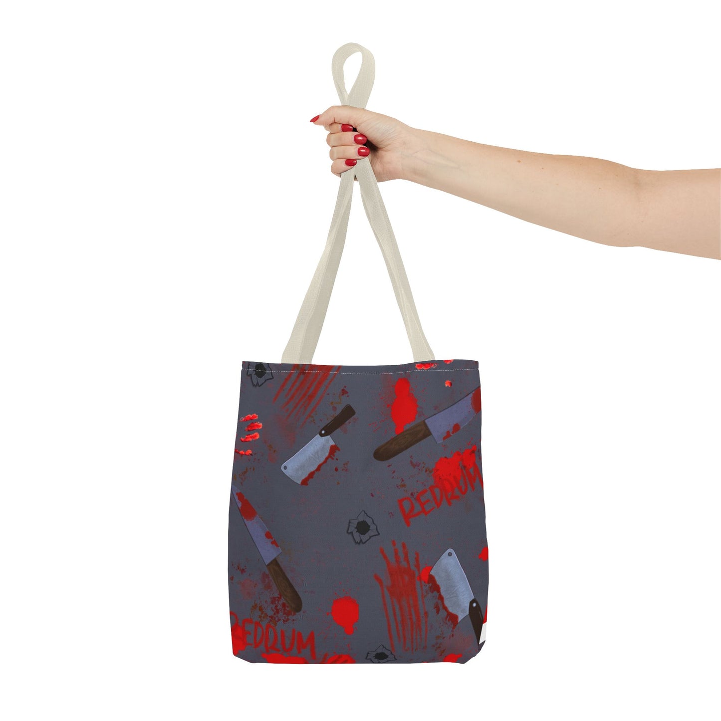 Gory Tote Bag with Redrum Design, Horror Aesthetic Bag, Perfect for Halloween, Gift for Horror Fans, Unique Movie-Inspired Accessory