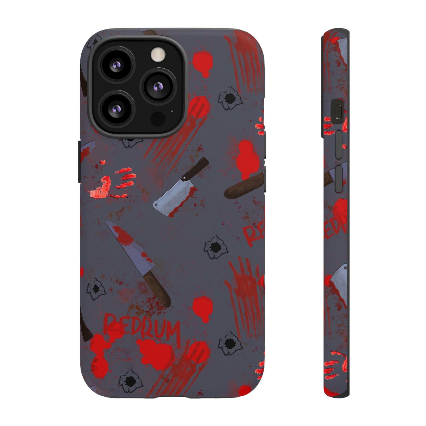 Blood Splatter Phone Case, Tough Case for Horror Fans, Halloween Accessory, Unique Gift for Gamers, Spooky Phone Cover
