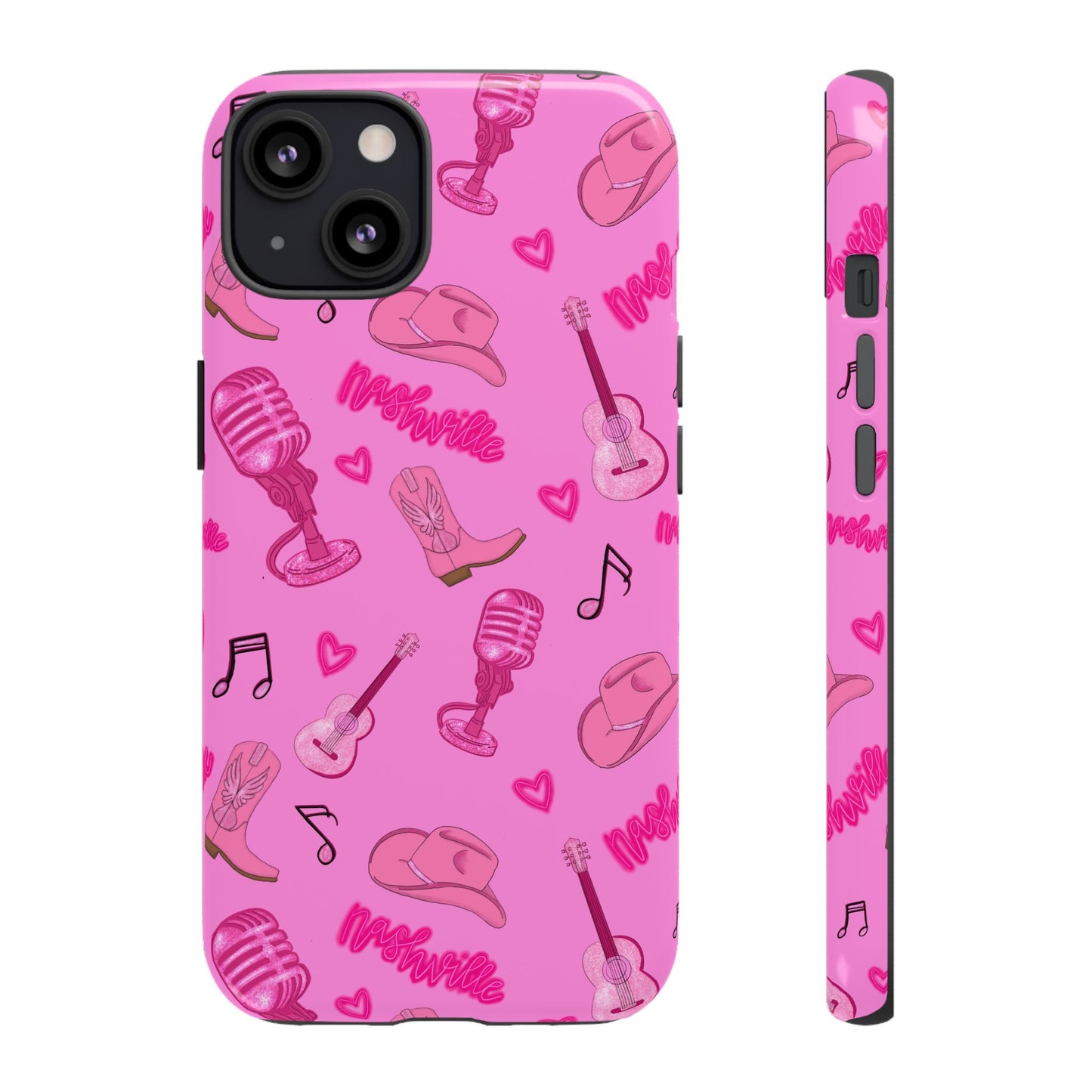 Pink Music Cases for Tough Love, Music Lover Gift, Phone Accessories, Cute Phone Covers, Stylish Cases for Women