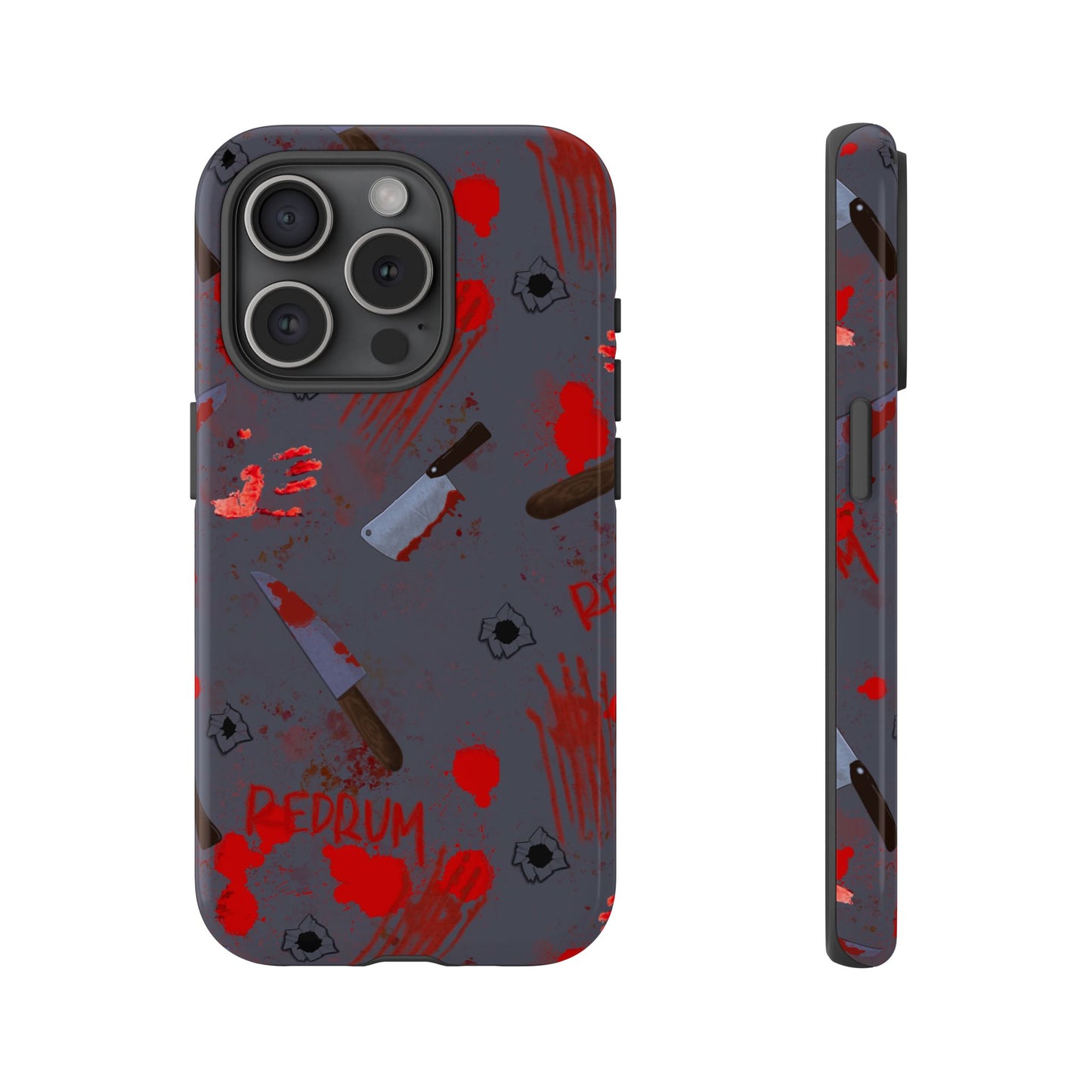 Blood Splatter Phone Case, Tough Case for Horror Fans, Halloween Accessory, Unique Gift for Gamers, Spooky Phone Cover