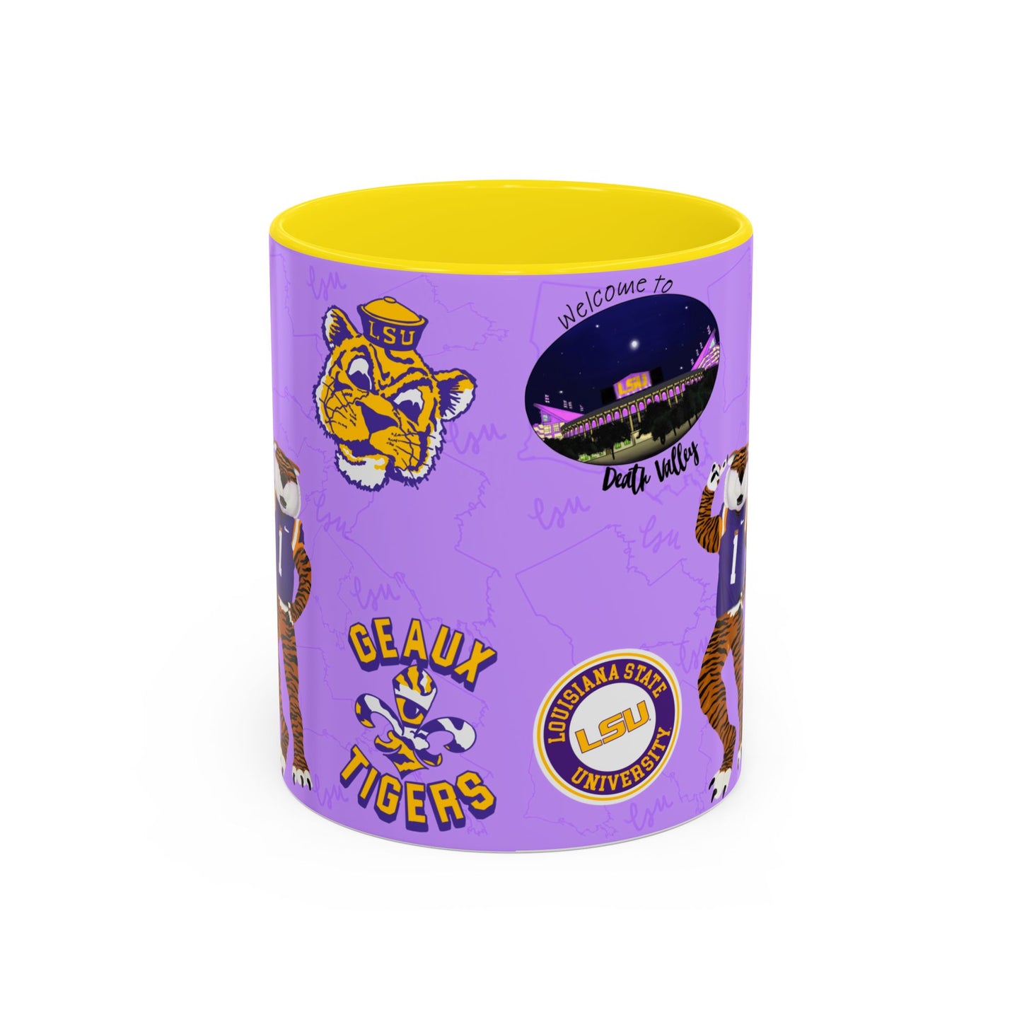 LSU Tigers Accent Coffee Mug - Perfect for Sports Fans, Gift for Graduates, Home Decor, College Student, Game Day Essentials